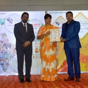 Rudra The Practical School receiving education excellence award in Nashik