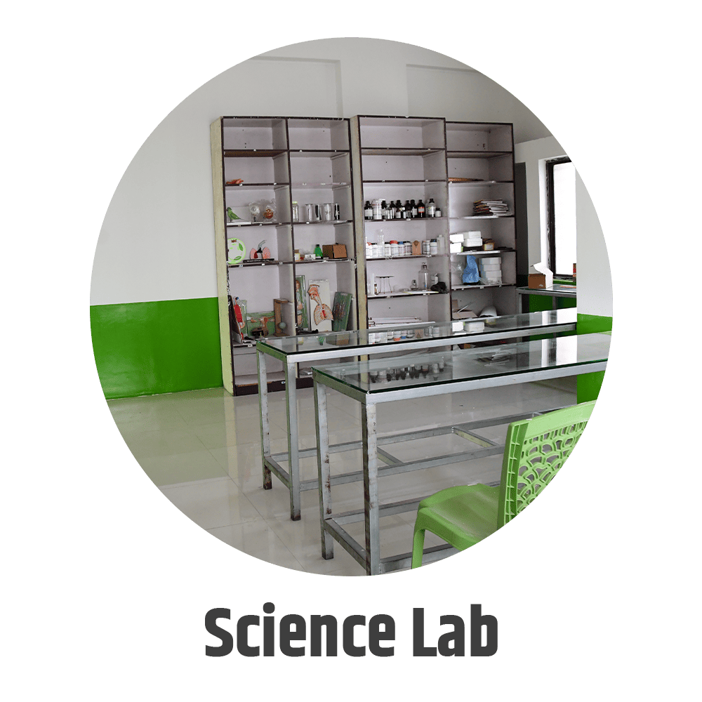 Students performing experiments in science lab at Rudra The Practical School CBSE school in Nashik